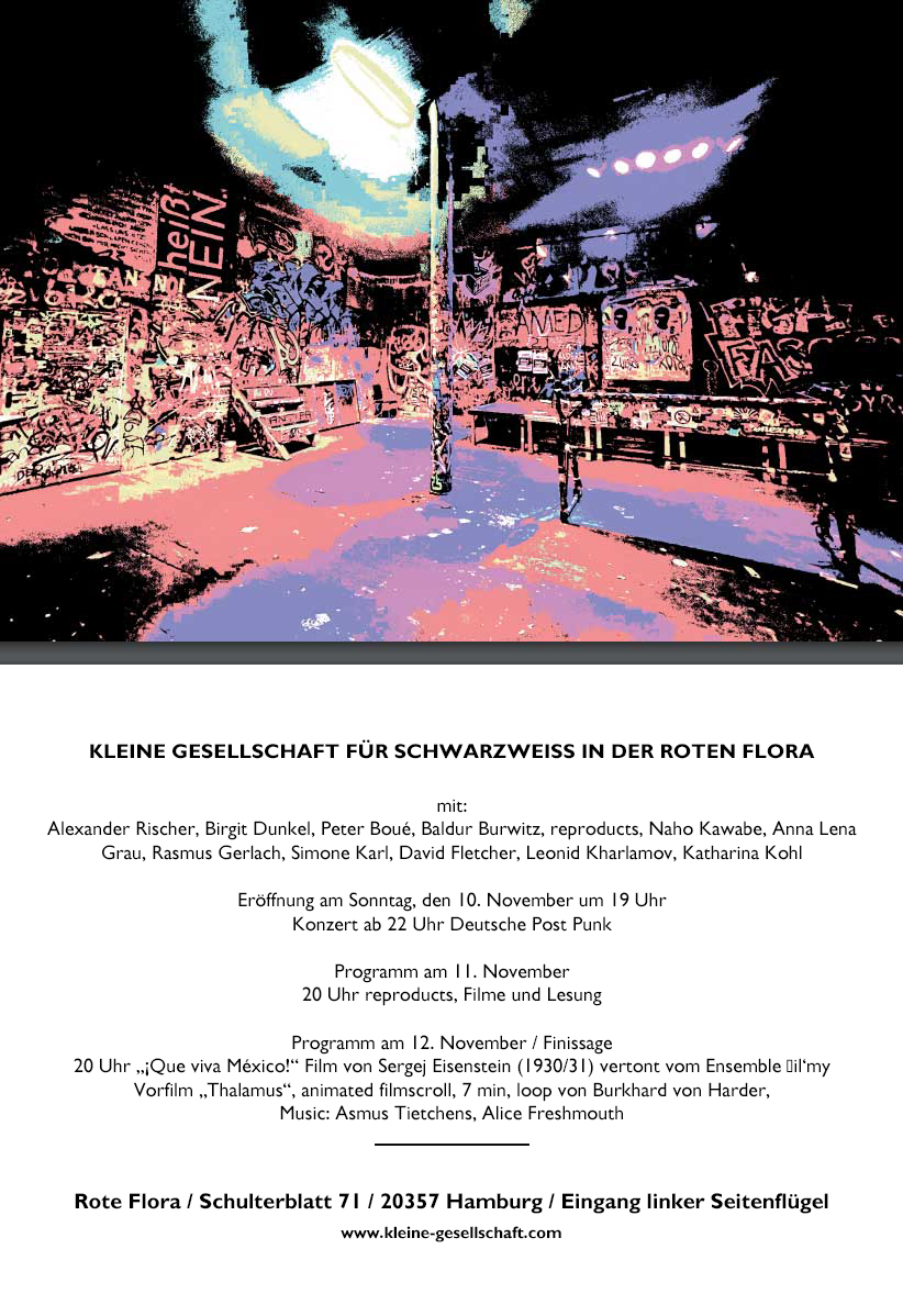 Kleine Gesellschaft für Schwarzweiss in der Roten Flora | Burkhard Philipp von Harder